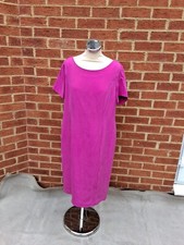 Spirito Di Artigiano 100% Silk  Blend Midi Dress  Pink Fuchsia DRess