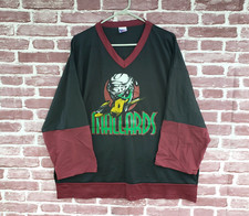 🔥 Quad City Mallards SGA Black Burgundy 3/4th Sleeve Hockey Jersey Men's XL