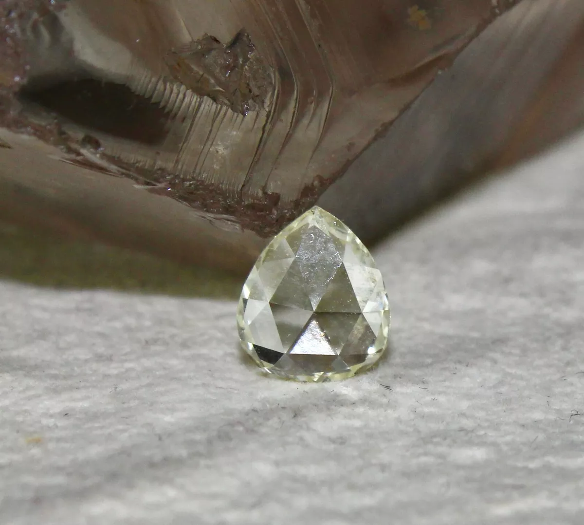 Rose cut cheap pear diamond