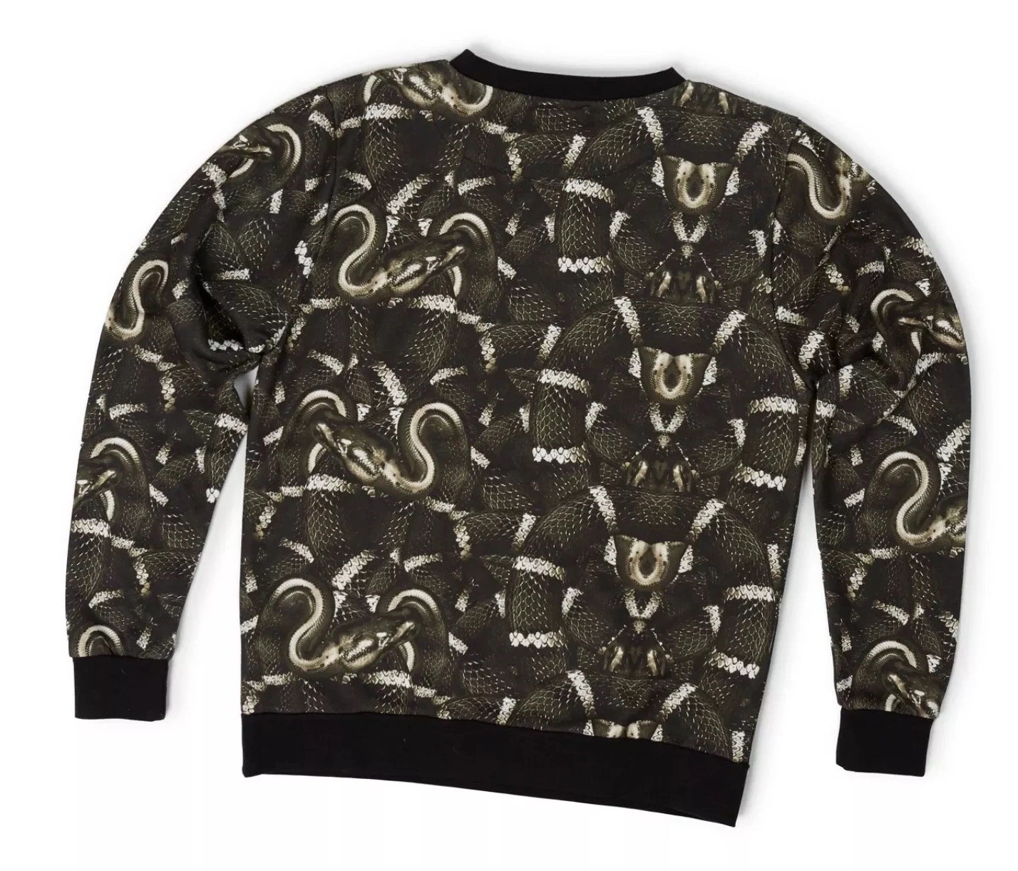 Maglione girocollo uomo Marcelo Burlon contea di Milano verde serpente nuovo con etichette