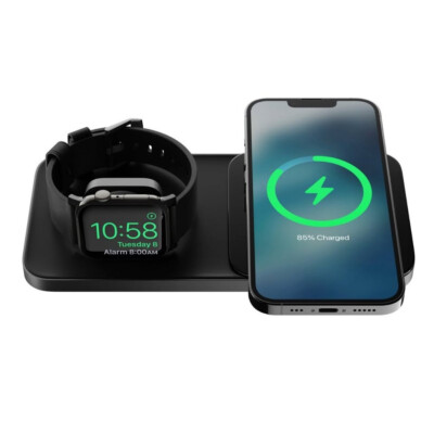 NOMAD Base One Max 3-in-one MagSafe Charger for iPhone, Airpods and Apple Watch