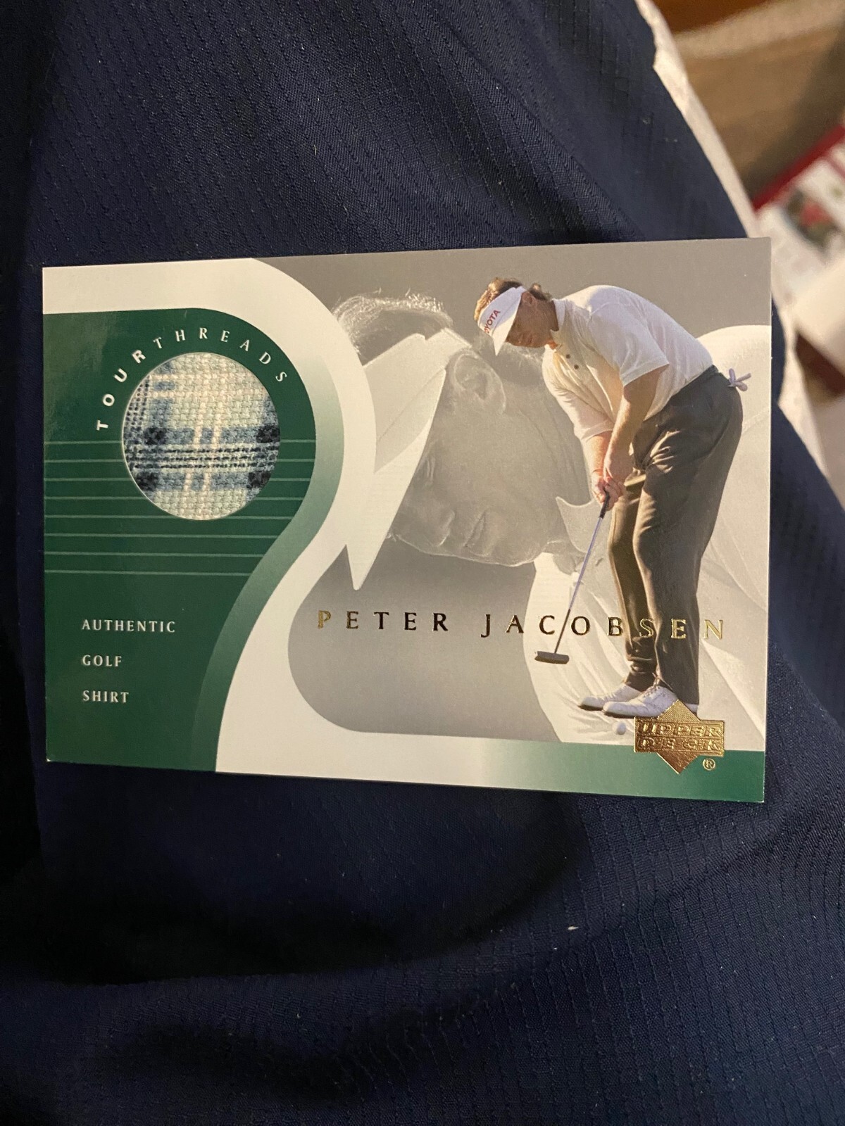 2001 Upper Deck Golf #TT-PJ Peter Jacobson Golf Shirt Patch Card NM