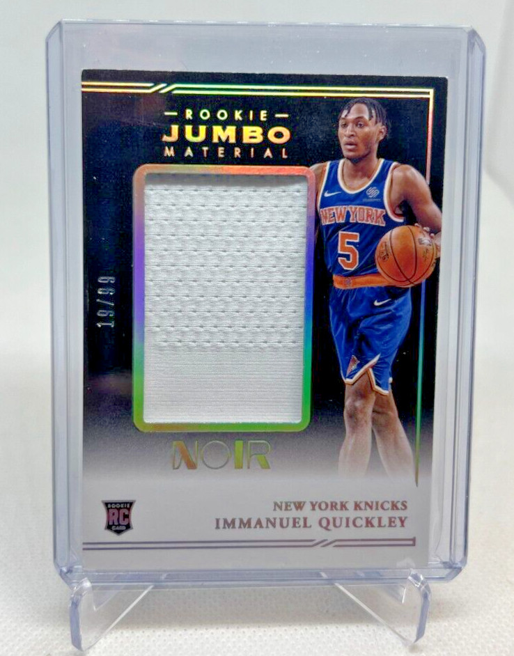2020/21 Panini Noir IMMANUEL QUICKLEY RC Jersey Patch 19/99 Knicks