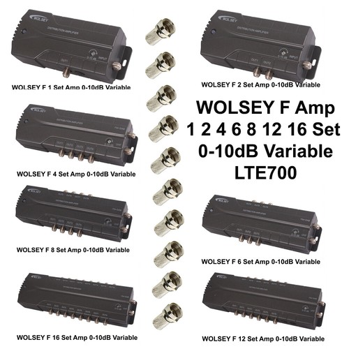 Variable Aerial TV Amplifier Splitter Booster 4G 5G LTE700 1 2 4 6 8 12