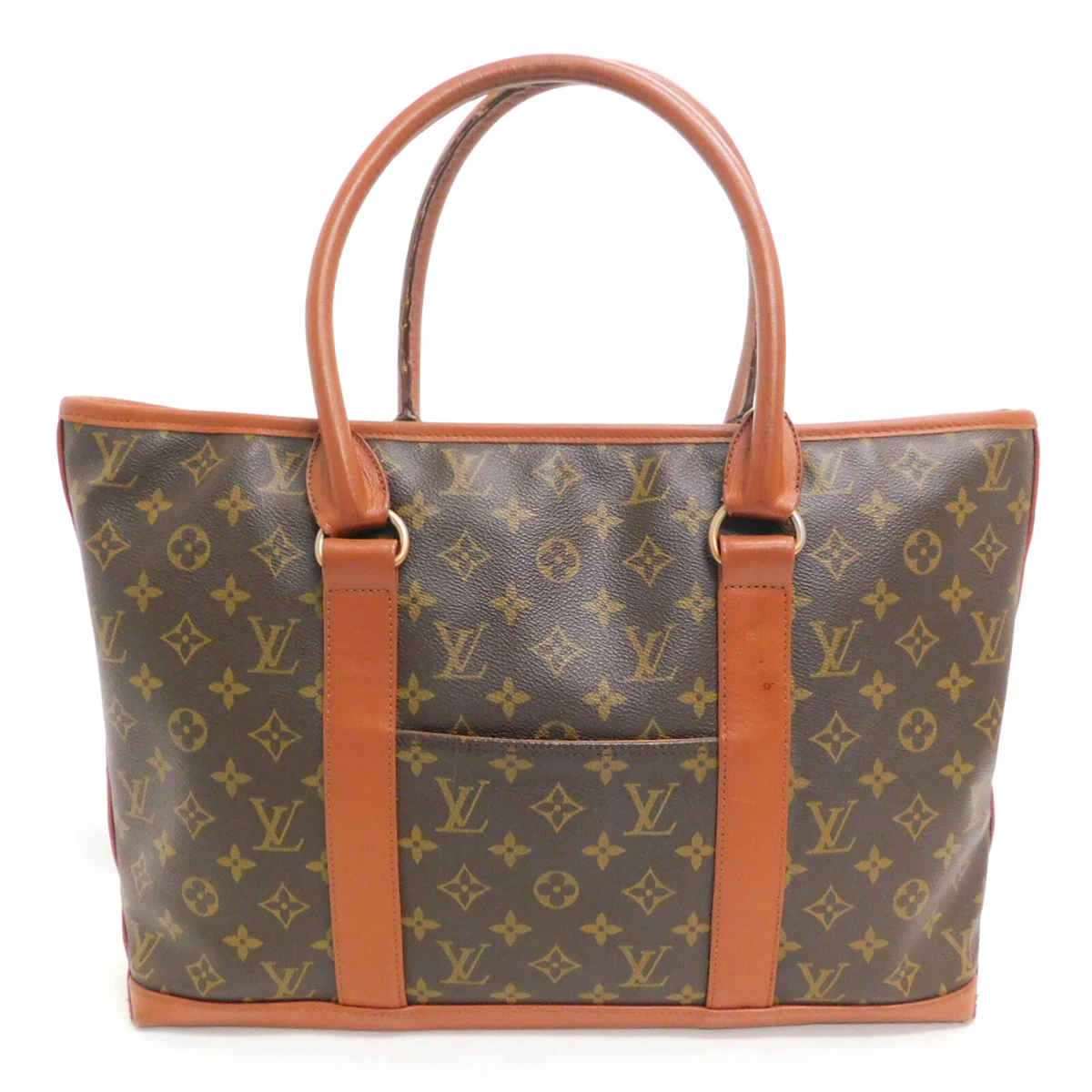 LOUIS VUITTON MONOGRAM SAC WEEKEND PM Tote Bag Handbag #8 Rise-on