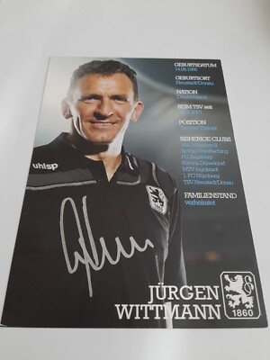 Signierte AK Jürgen Wittmann TSV 1860 München NEU