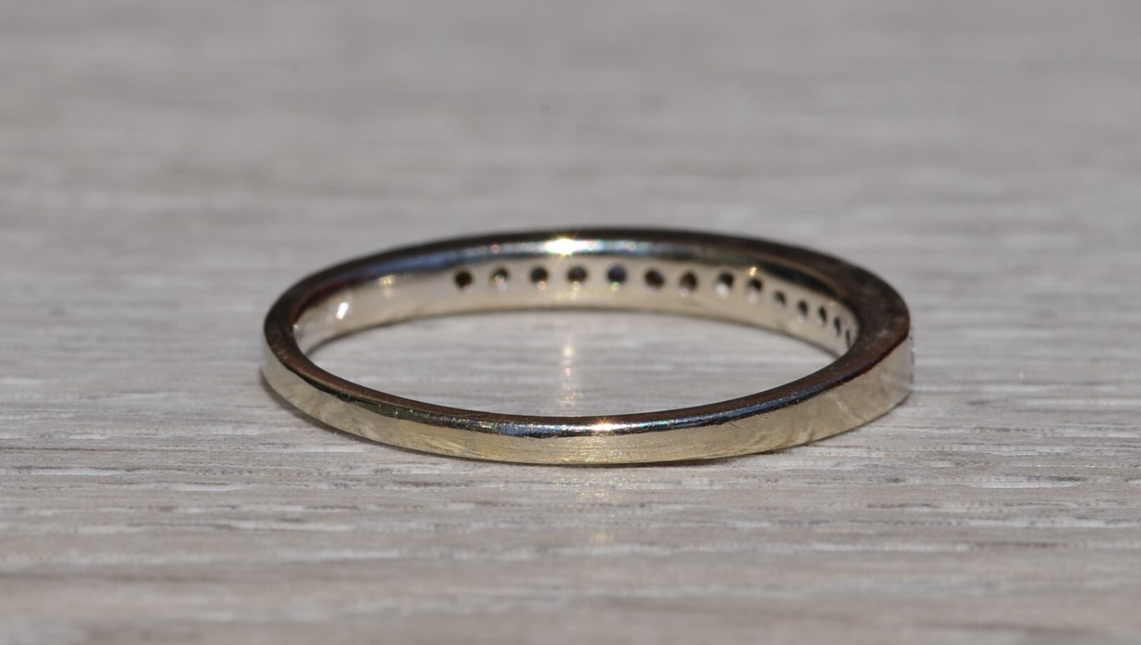 White Gold Diamond Stackable Ring - image 4