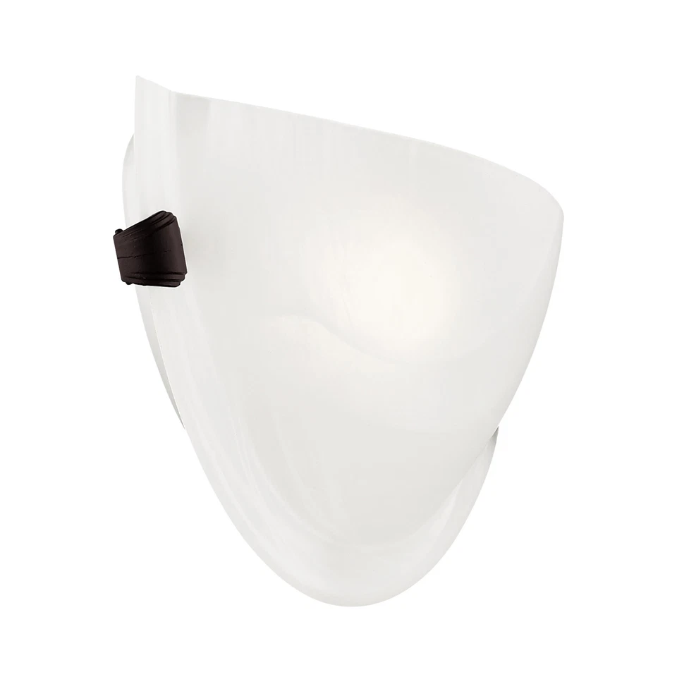 Aplique de pared de bronce con vidrio de alabastro, perfecto para escalera o baño Ambia Foto 4 de 4