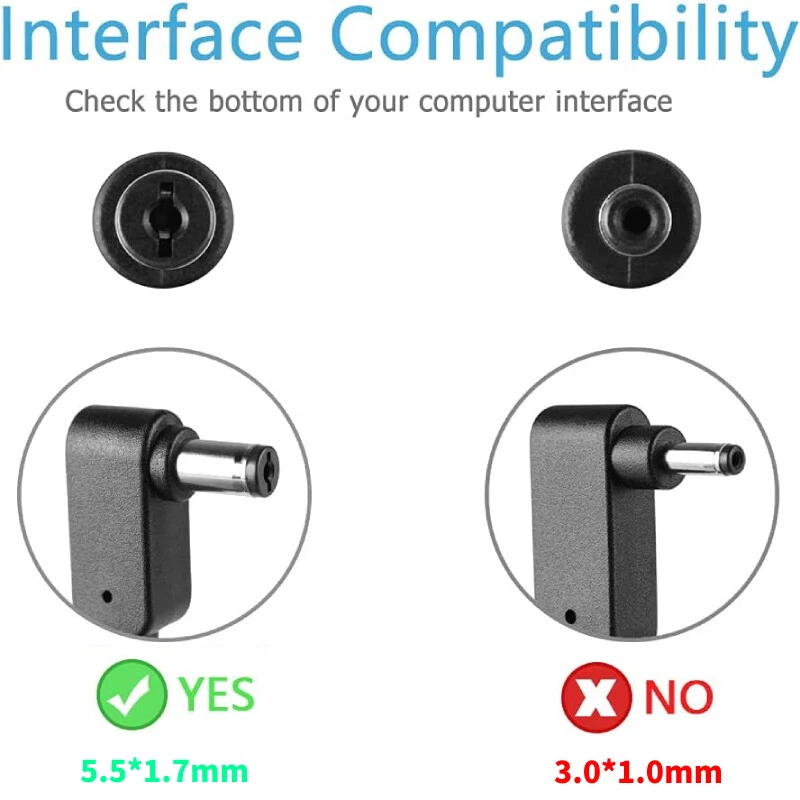 65W 19V Netzkabei für Acer LCD Monitor S202HL S230HL S231HL Netzteil Ladegerät - Bild 4 von 4