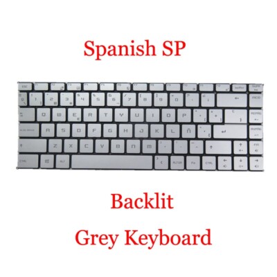 Sliver Laptop Backlit Keyboard For MSI WP65 9TH WS65 8SK 8TK