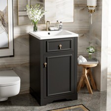 20-Inch Bathroom Vanity with Ceramic Freestanding Cabinet w/SinkSoft Close Door