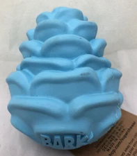 Bark Box Blue Pretty Cool Pine Cone Super Chewer Treat Dispensing Dog Toy NWT