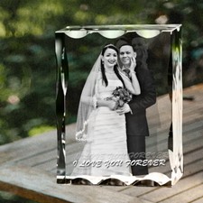 Personalized Gifts 2D/ 3D Crystal Photo Custom Picture Wedding Anniversary Frame