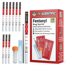 TN Scientific (FYL) Drug Test Strip Kit [10 Pack] - Powder, Liquid, & Urinalysis