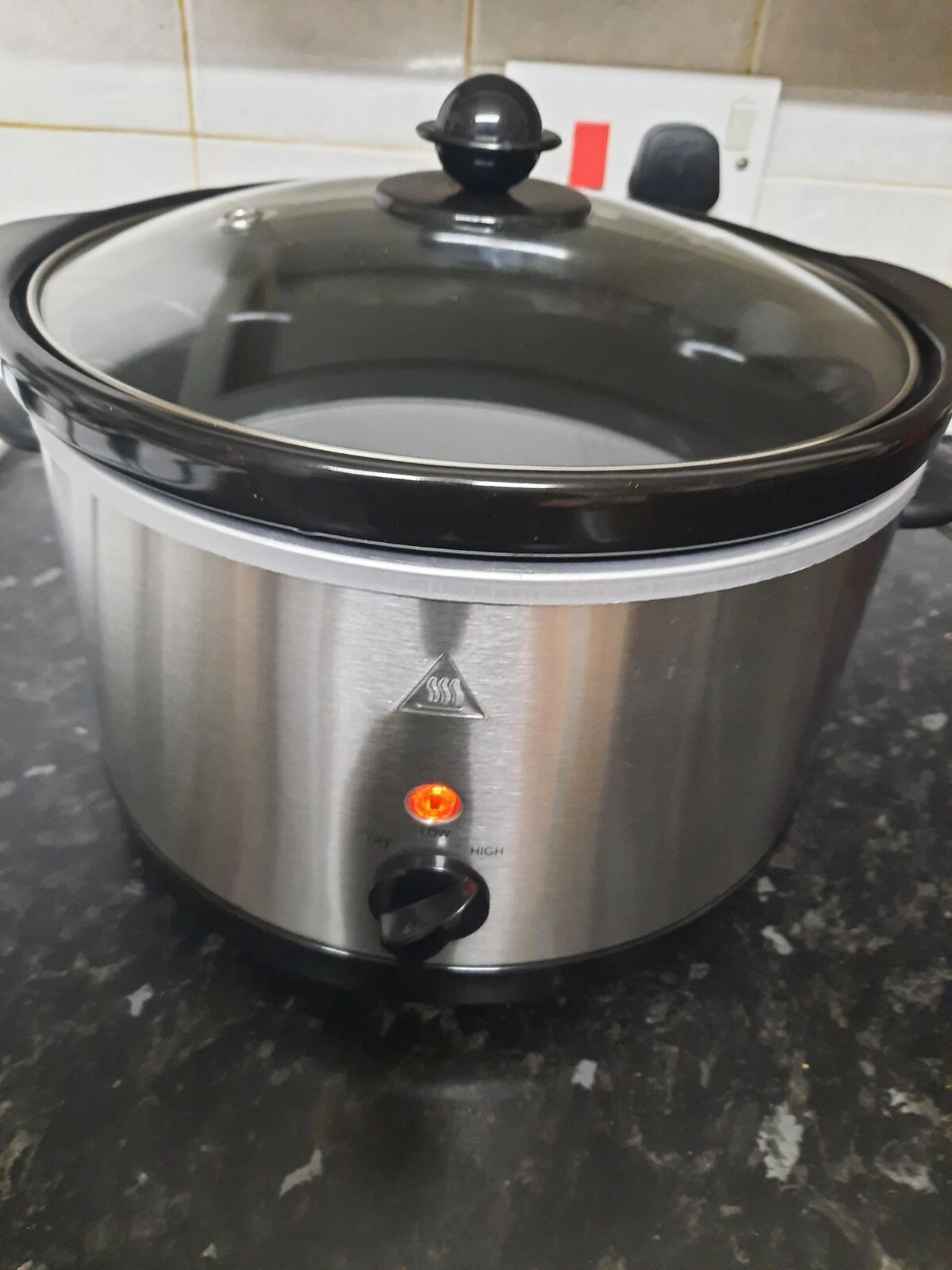3L Stainless Steel Pressure Cooker Slow Steam Stoneware Pot Dishwasher Safe