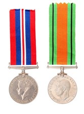 WW2 British 1939-1945 War & Defence Medal Pair Original