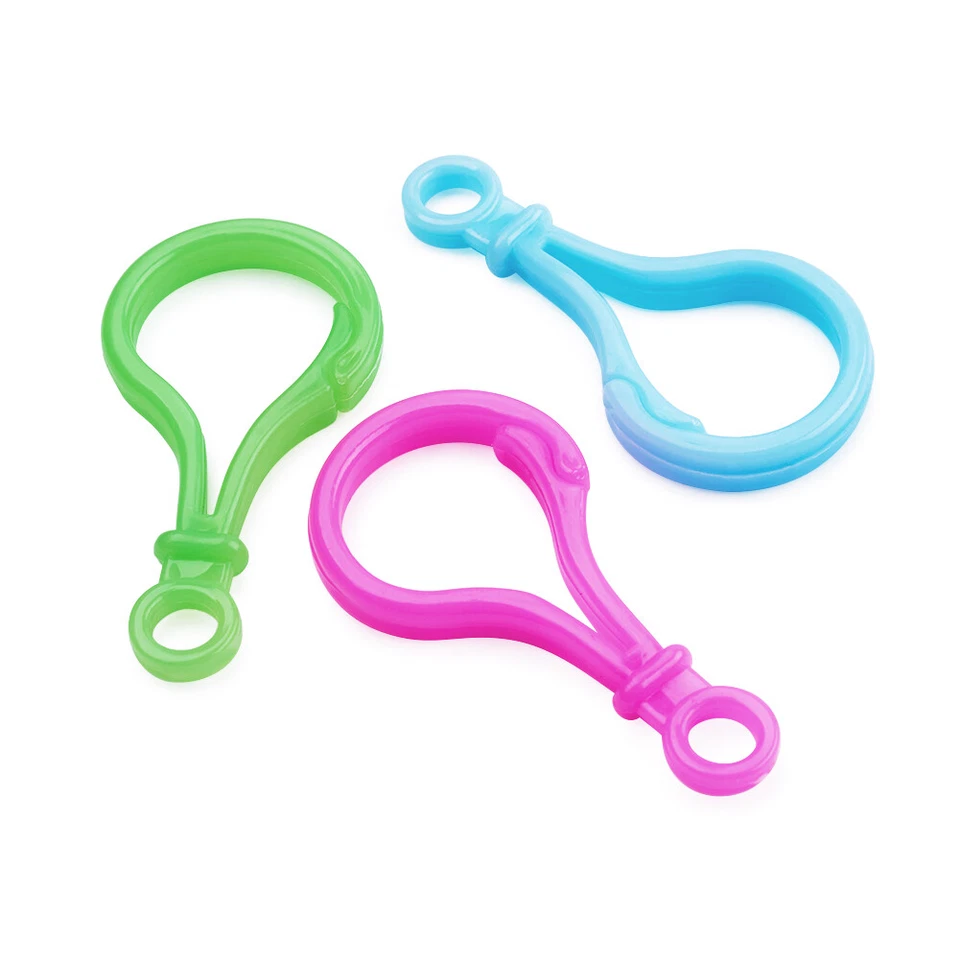 100x Cierres de langosta de plástico para bombilla Clip de gatillo Ganchos a presión Cierre de llavero 51x25 mm Foto 2 de 4