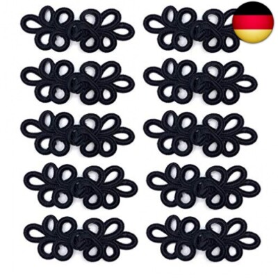 EvaGO 10 Paar chinesische Knoten Froschknöpfe Verschluss Nähen Verschlüsse für P