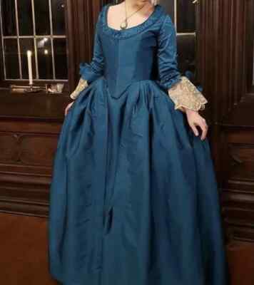 Blue Ball Gown French Noble Princess Evening Dress Rococo Blue Evening dress