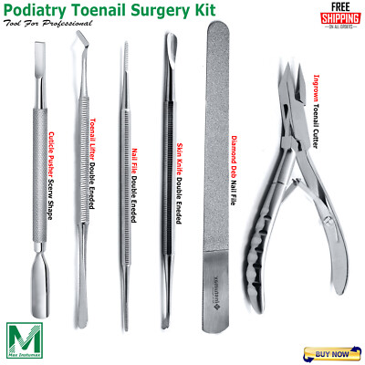 Professional Toenail Removal Kit Chiropody Ingrown Nail Care Podiatry Instrument