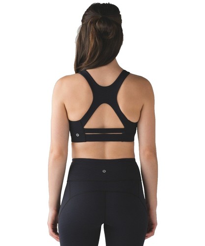 Lululemon Mesh Panelled Training Shelf Tank Size 14 B/C Cup Black