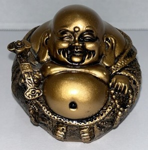 Brass Sitting Happy Buddha Laughing Buddha Hotai Feng Shui Dont Worry Be Happy