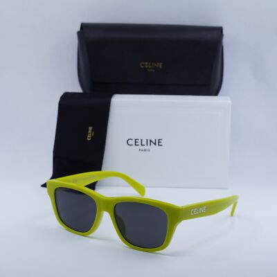 CELINE CL40249U 39A Neon Yellow/Smoke 55-17-145 Sunglasses  display picture 1