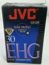 JVC VHS-C TC-30 EHG Compact Tape Library Master High Energy Magnetite-New/sealed