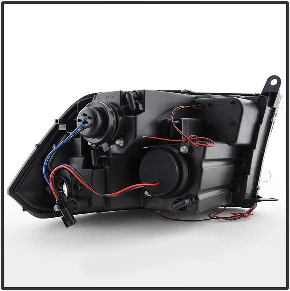 Par de faros proyectores LED halo ahumados para Dodge Ram 1500 2500 3500 2009-2018 Foto 2 de 4