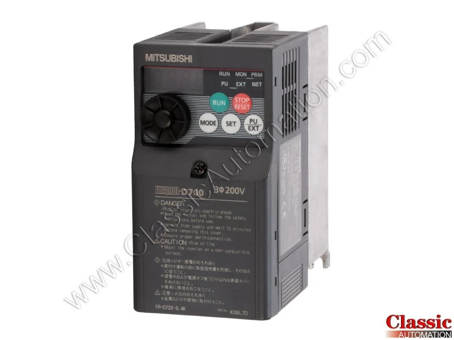 Mitsubishi | FR-D720-0.4K | Inverter Drive - 0.5 HP (Refurbished)