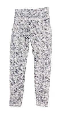 Balance Collection Women's Long Leggings BLK/White Tonal Snake Print Size M NWT