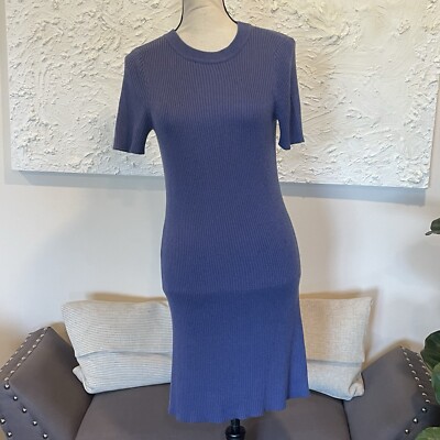 pleated knit midi dress Pleated A-line Knit Midi Dress – English Factory main image 0