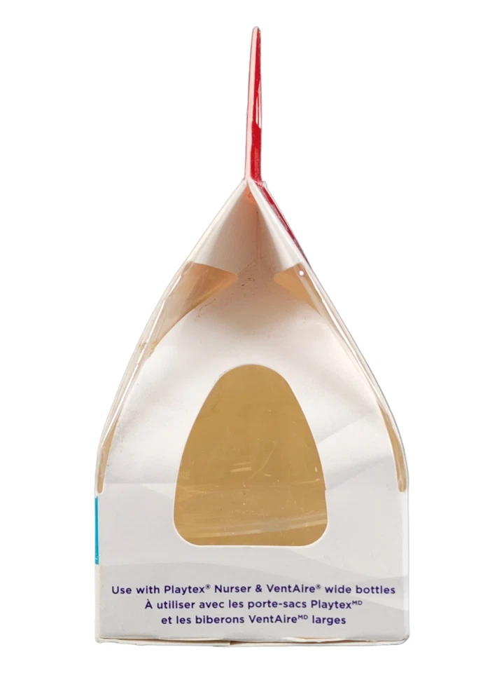 Mamilos de silicone formato completo Playtex Baby, fluxo médio 3M+, 2 quilates - Imagem 2 de 4