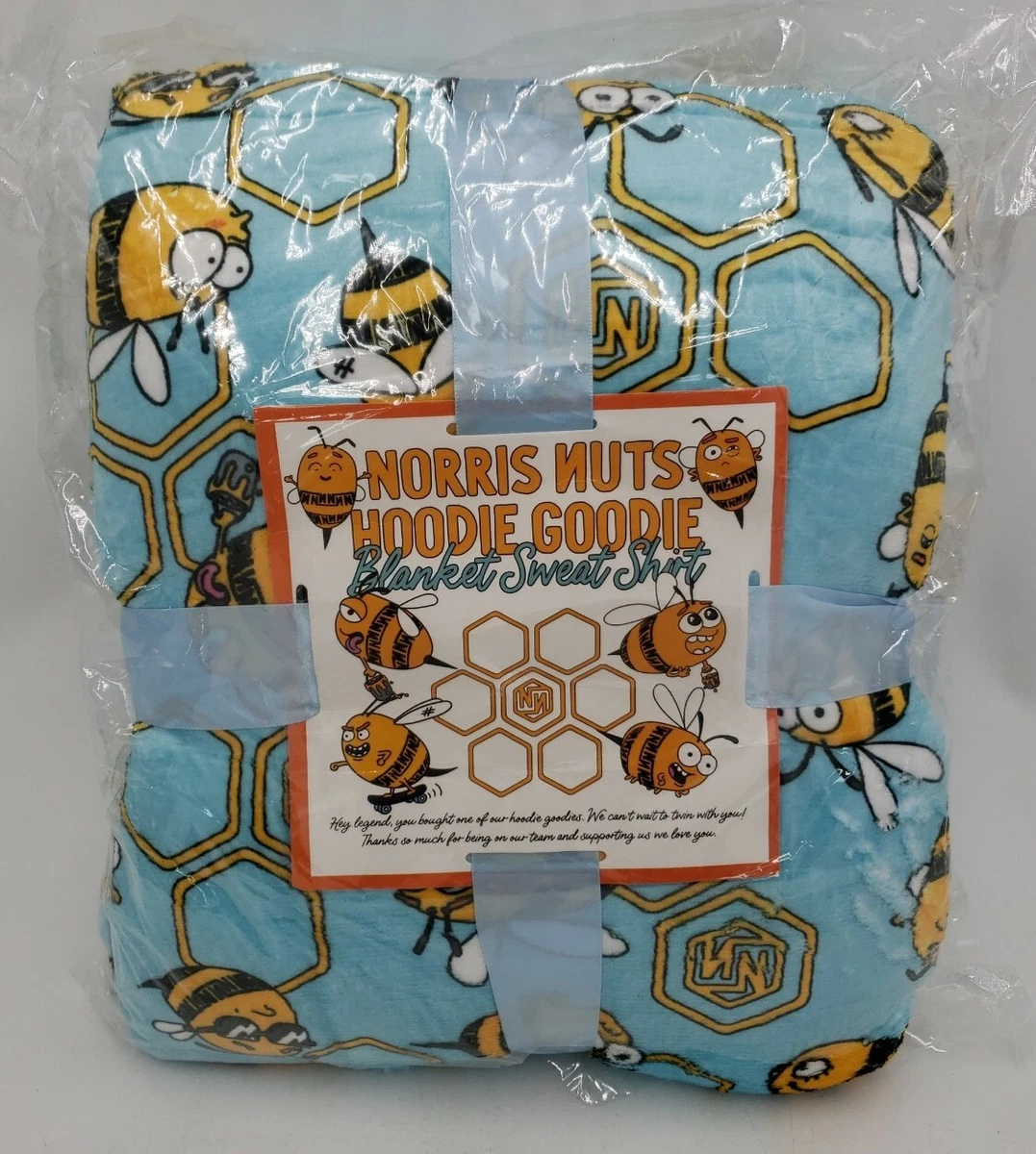 NEW Norris Nuts Hoodie Goodies Blanket. Blue Bees - Kids | eBay