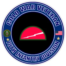 Cold War Veteran 78th Infantry Division Bumper Sticker Military Vinyl Decal 5"