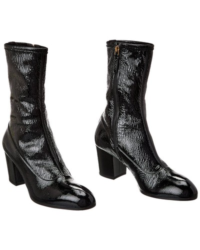 with tags Gucci Patent Boot Authentic PreLoved Womens Black 65 G2U