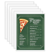 6-Pack 8.5" x 11" Rigid Print Protectors, Transparent Hard Plastic Page Sheet...