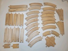 Thomas Wooden Railway Brio Compatible Track Lot 35pc Curves Straights Switch