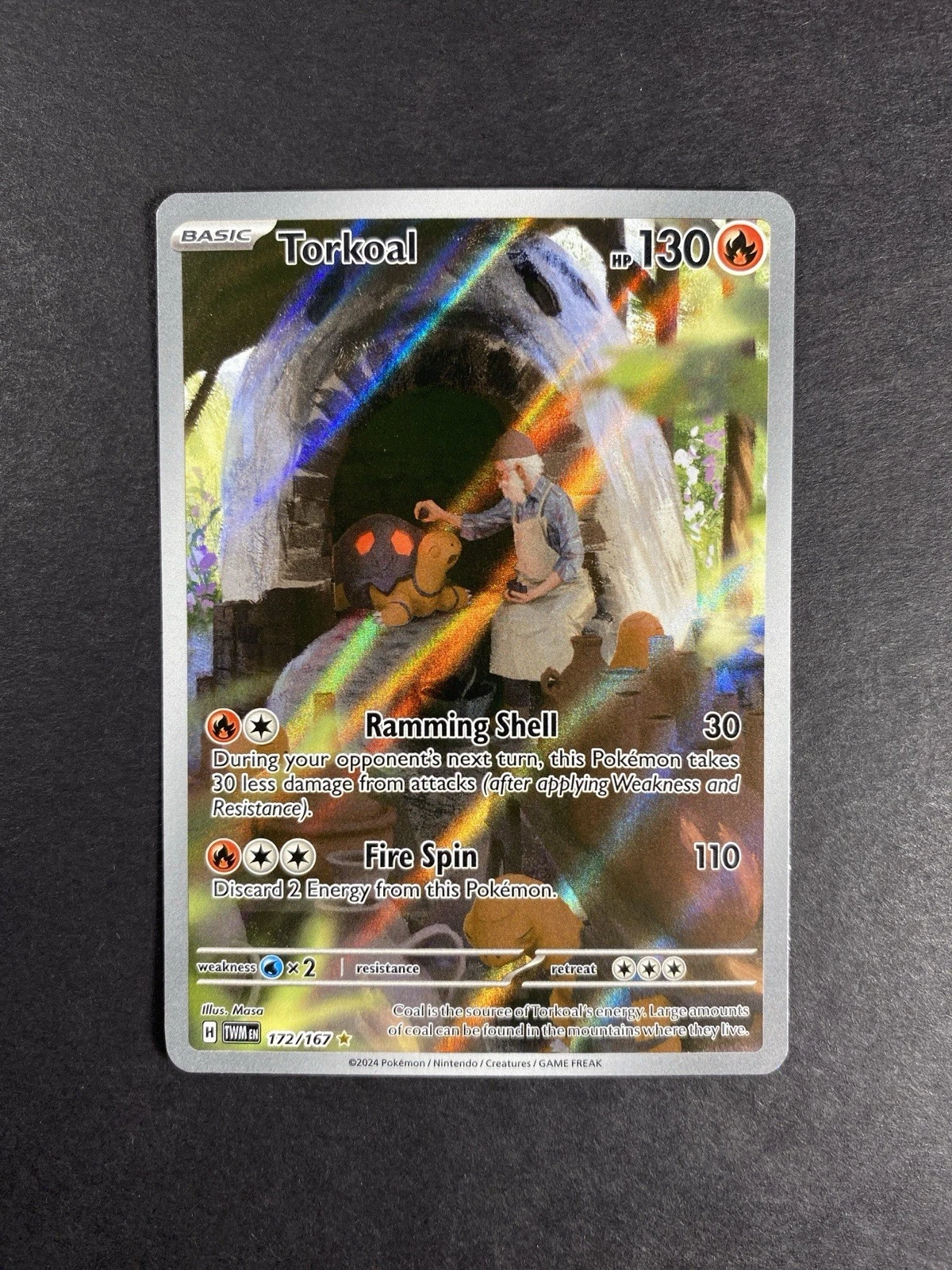 Torkoal 172/167 - Twilight Masquerade - Illustration Rare - Pokemon Card - NM/M
