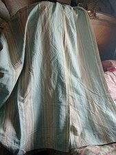 Laura Ashley Duck Egg MTM Linen Striped Curtains 60" Wx 64"D