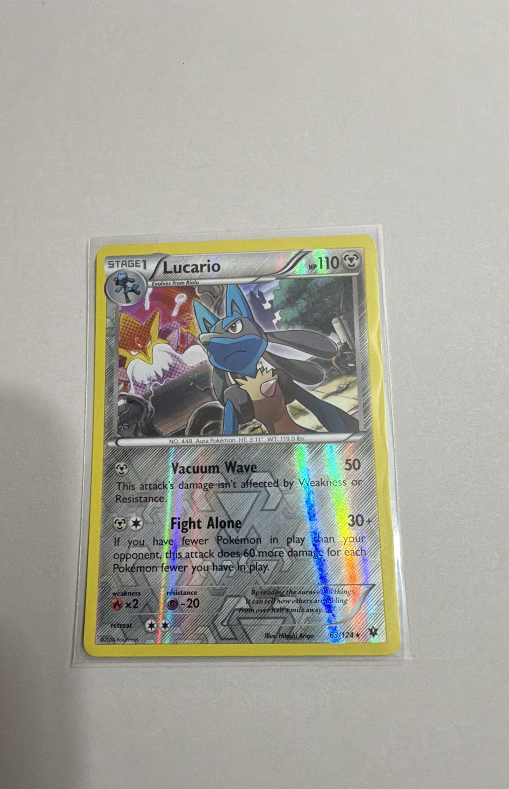 Lucario 63/124 Fates Collide Reverse Holo