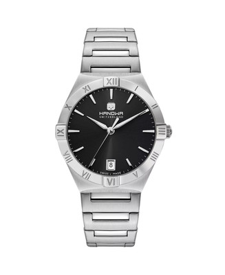 HANOWA Women Quartz Casual Watch Classic Dress Black Dial Waterproof Round Fashi