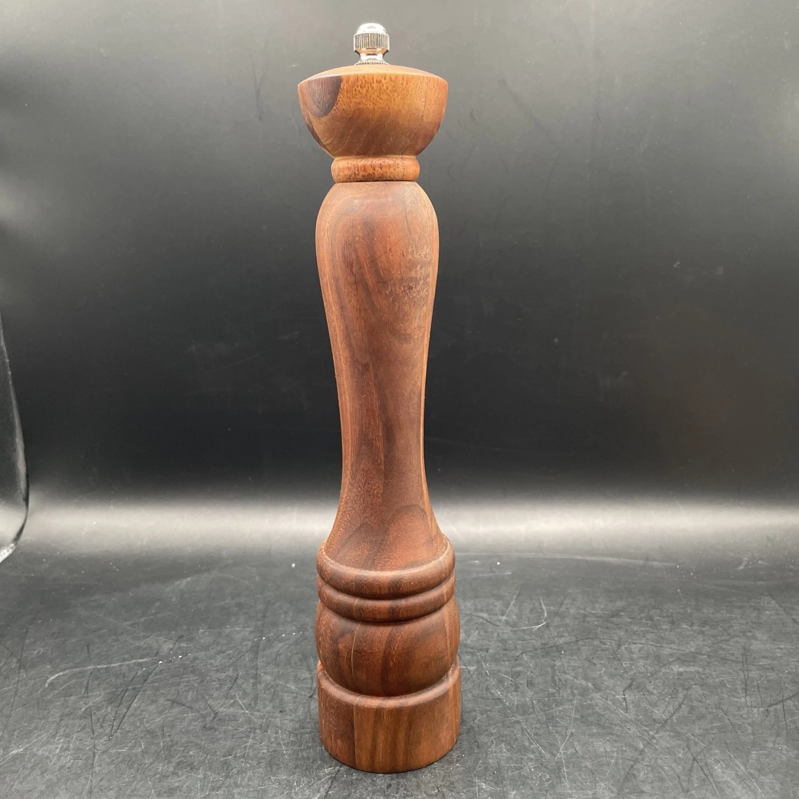 WM William Bounds Wooden Pepper Hand Grinder Mill 10"