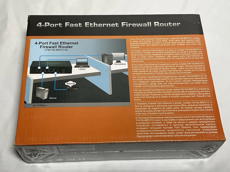 Trendnet 4-port Fast Ethernet Firewal Router TW100-BRF214 - Image 2 of 3