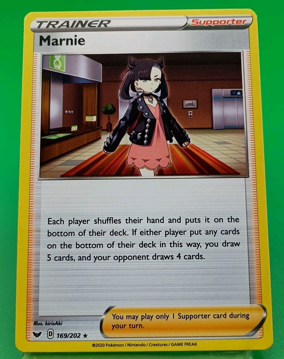 Marnie 169/202 Rare Sword & Shield Base Pokemon TCG Card