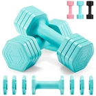 EQUIPRO Adjustable Dumbbell Set, 4 in 1 Weights for 8.66 x 3.43 inches, Blue