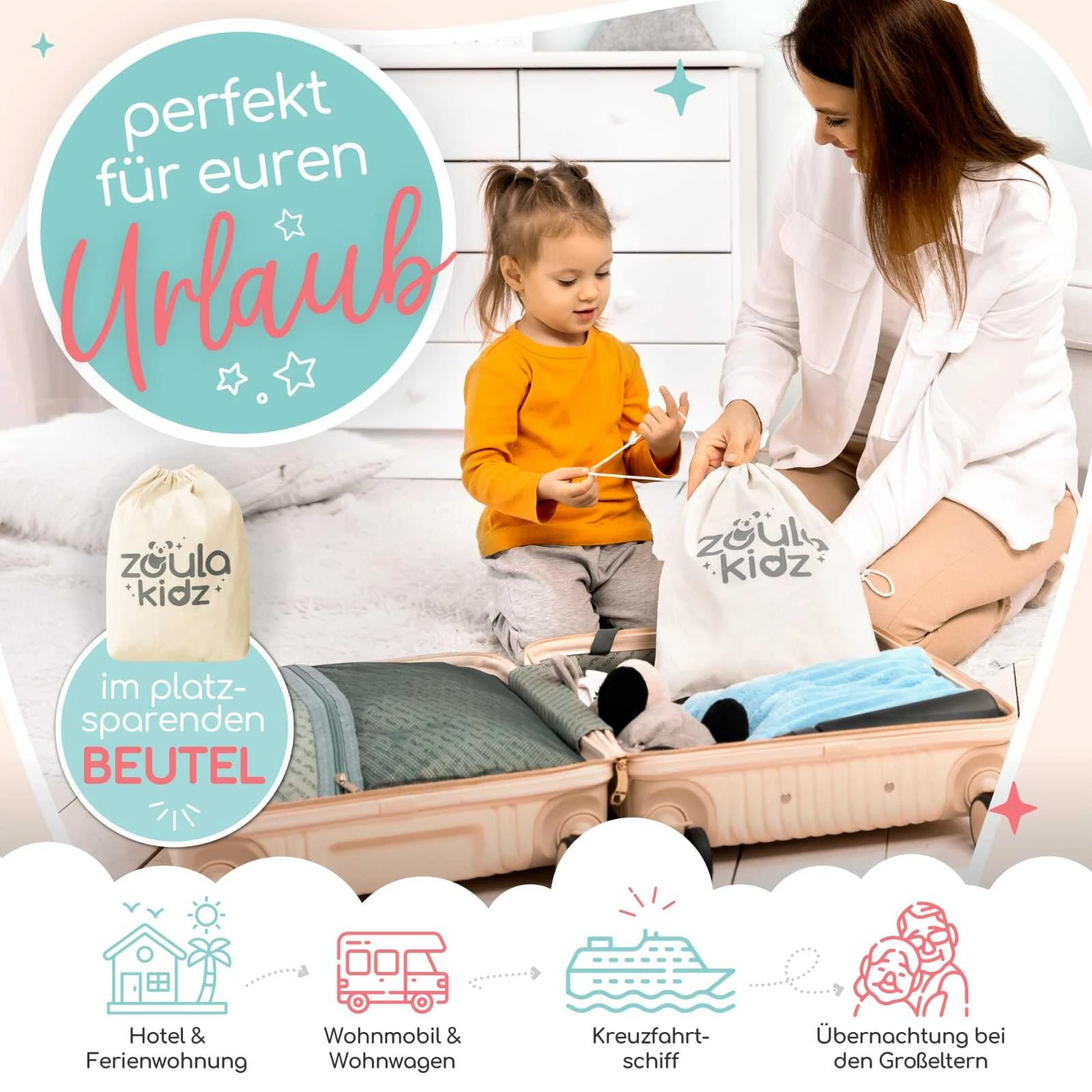 Rete di protezione letto gonfiabile 180 cm bambino XL anticaduta bambino Zoula Kidz® foto 6