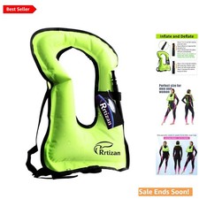 Universal Fit Inflatable Snorkel Vest - Lightweight  Portable for Diving Safety
