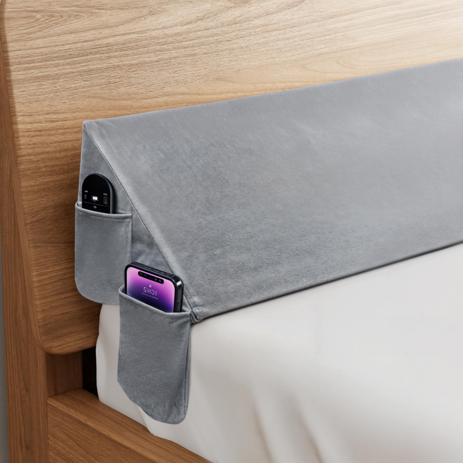 Bed Wedge Pillow for Headboard Gap 0-7 Inch Support Foam Cushion-image