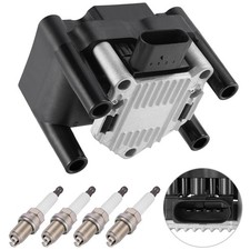 Bobina de encendido y bujías de iridio para Seat Cordoba 1.6L Ibiza 1.6L León 1.8L